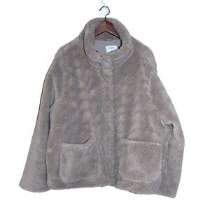 OLD NAVY Relaxed Cozy Sherpa Faux-Fur Short Jacket, Tan - Size XXL